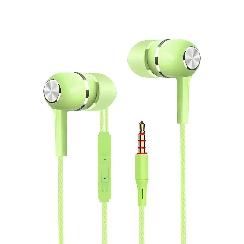 3.5mm Wired Headphones In Ear Headset Wired Earphones with Microphone Bass HiFi Stereo Earbuds Sports In-line Control For Phones