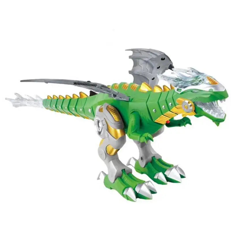 Electronic Dinosaurs Mechanical Walking Spray Flame With Lights Sound Large Wing Cartoon Animal Model Robot Pterosaurs Kids Toys