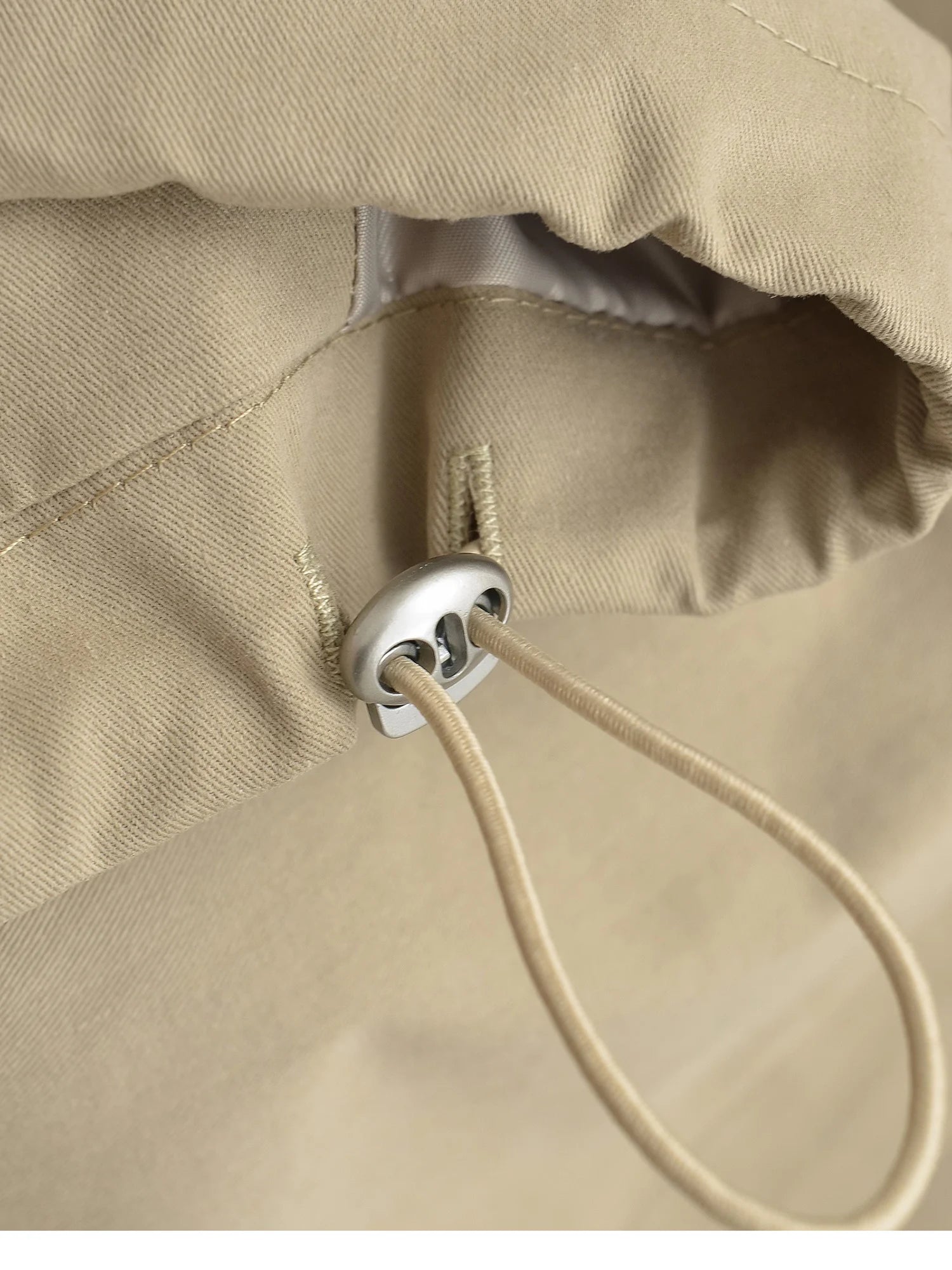 Women's Cropped Utility Jacket - Drop Shoulder Drawstring Hem Ribbed Cuffs Lightweight Cotton