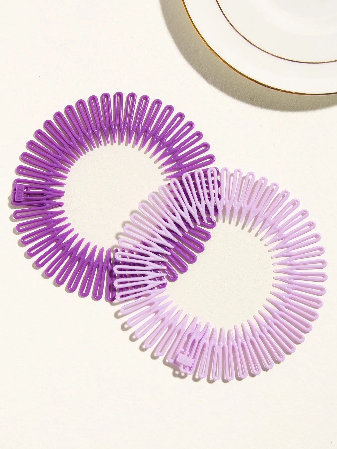 Women Plastic Full Circle Stretch Flexible Comb Teeth Headband Hair Band Clip Face Wash Fixed Hair Accessories