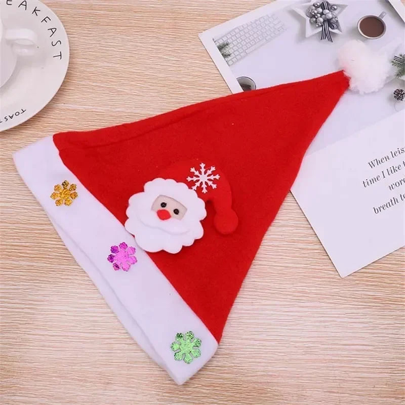 Hat New Year Costume Santa Claus Xmas Winter Gift Decor Christmas LED Hat New Year Cute Kids Adults Cap Navidad Children Girl