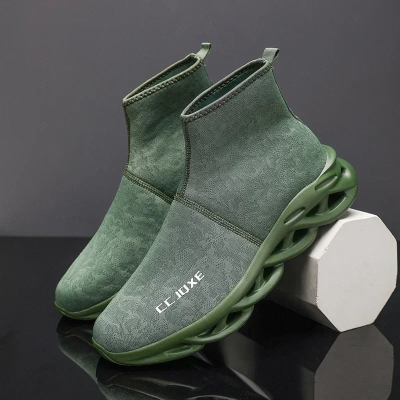 Socks Shoes for Men Black Sneakers Light Breathable Men Runing Shoes Outdoor Platform High Top Men Shoes New Unisex Sport Shoe