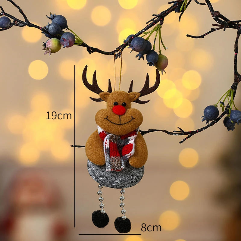 New Year 2022 Christmas Tree Decorations Cute Dolls Pendant Navidad 2021 Home Decor Christmas Tree Ornaments Xmas Gift