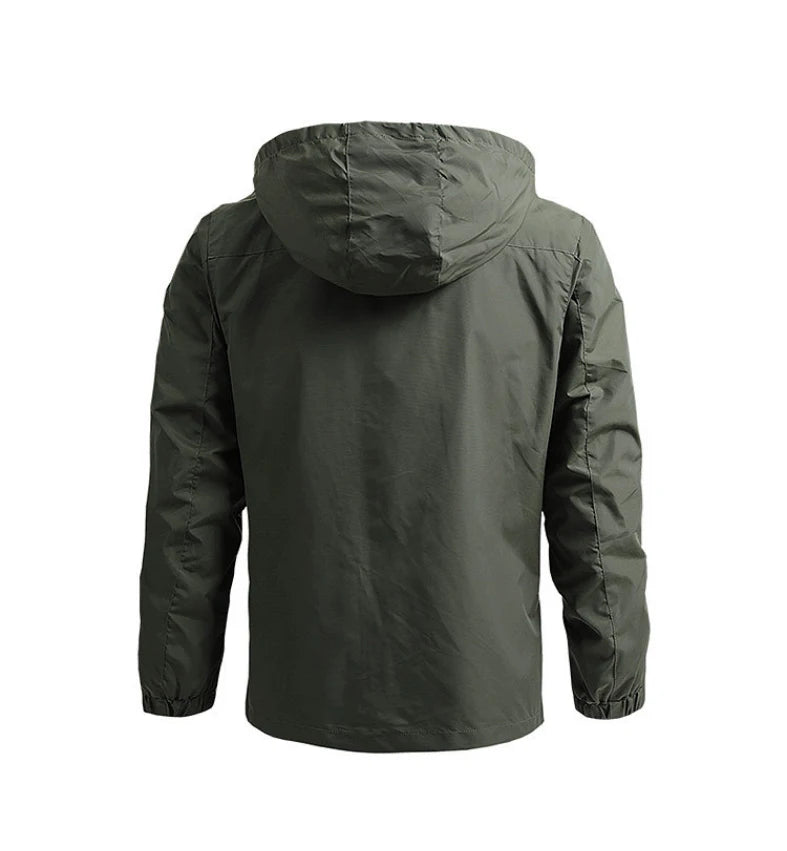 Men Autumn Waterproof Jackets Casual Hooded Windbreaker Field Camping Fishing Coat Outerwear Baseball Hiking Jacket Man Clothing