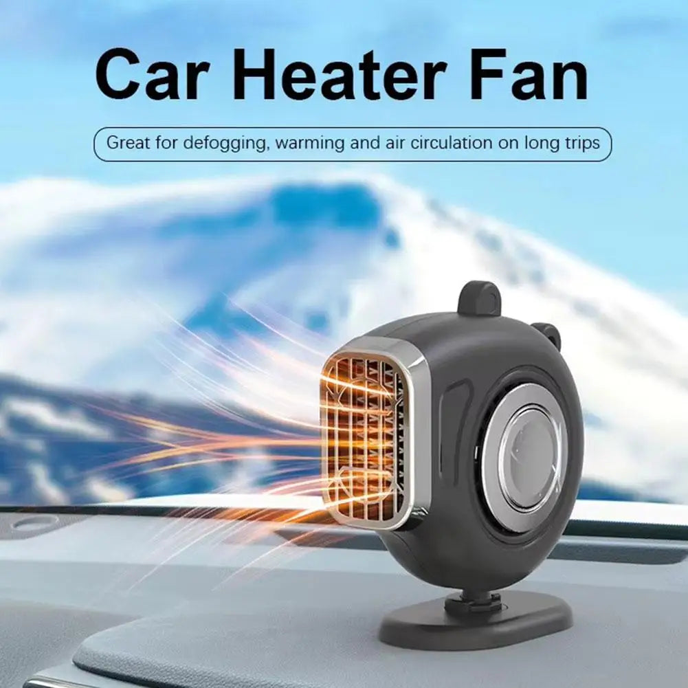 12V/24V Car Heater Winter Fast Heating Car Mini Hot Air Fan Adjustable Vehicle Dashboard Small Space Saving Car Heater