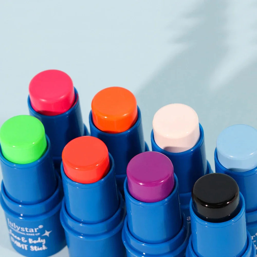 Halloween Body Face Paint Eyeshadow Stick Cosplay Makeup Cosmetics Fake Blood Waterproof Luminous White Halloween Face Painting