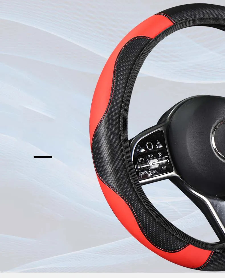 Non-inner-ring Automobile Steering Wheel Cover Leather Four Seasons for Spring Summer Autumn Winter for Men and Women