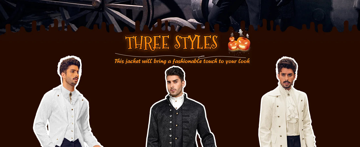Mens Steampunk Medieval Jacket Pirate Viking Renaissance Costume Formal Tailcoat Gothic Victorian Halloween Tuxedo Coats