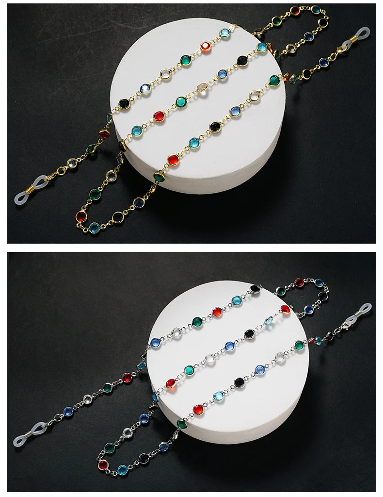 2022 New Eyeglasses Chains Women Sunglasses Holder Necklace Eyewear Retainer Accessories Pearls Sunglasses Chains Gold