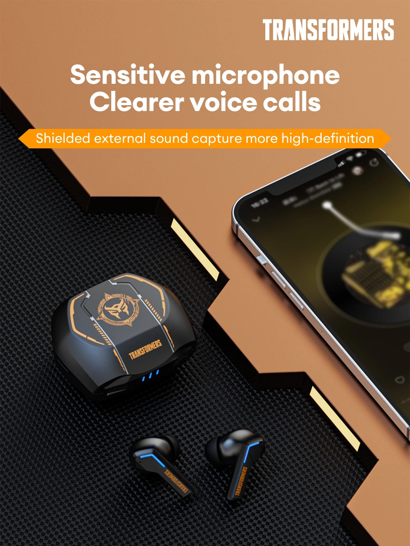 Transformers TF-T06 Bluetooth 5.3 Headset Dual Mode Noise Reduction Earphone for Video Game HIFI Earbuds Stable Connection