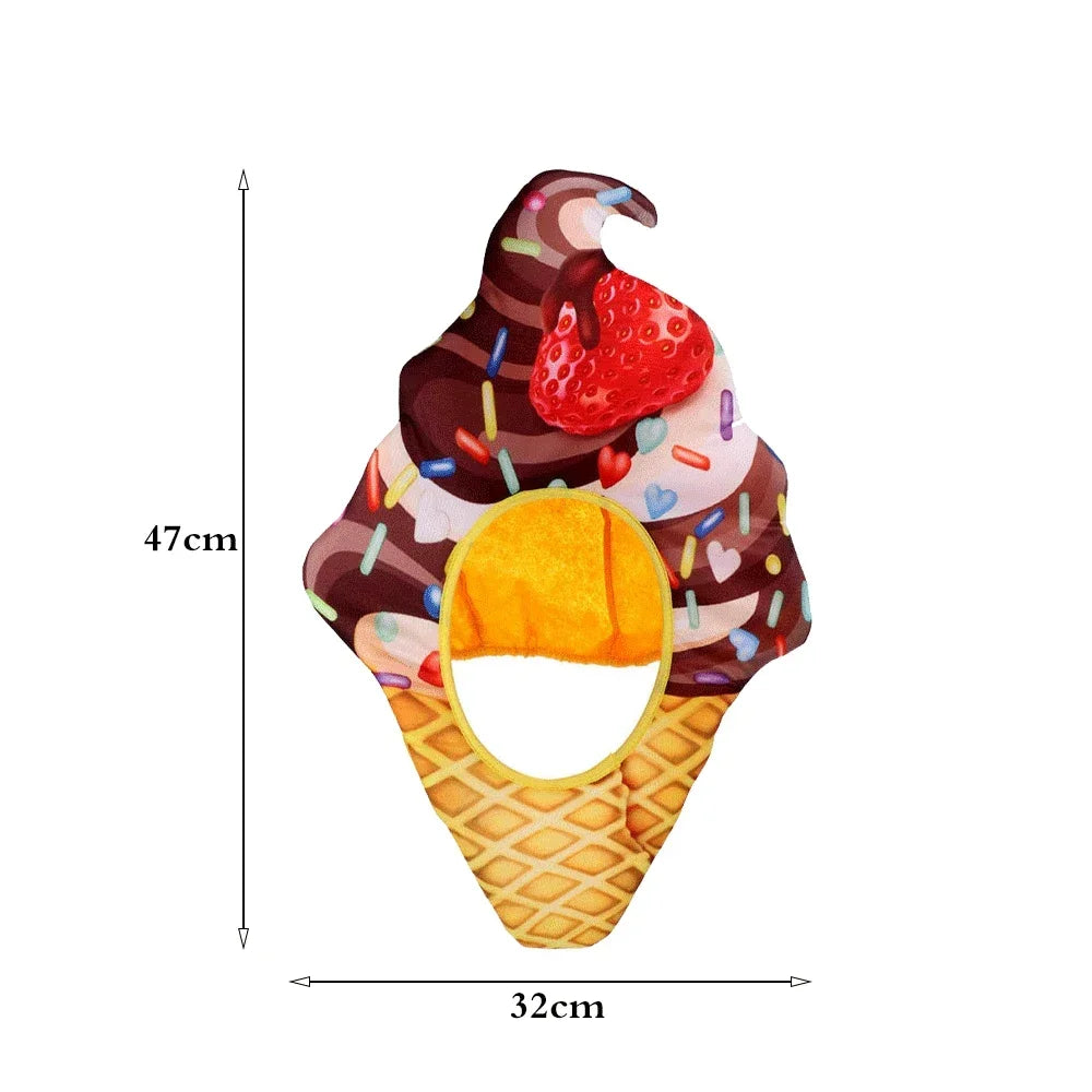 Christmas Funny Hat Novelty Christmas Tree Chips Gift Shaped Mask Cap Headgear Xmas Party Prop New Year Navidad Decoration Favor