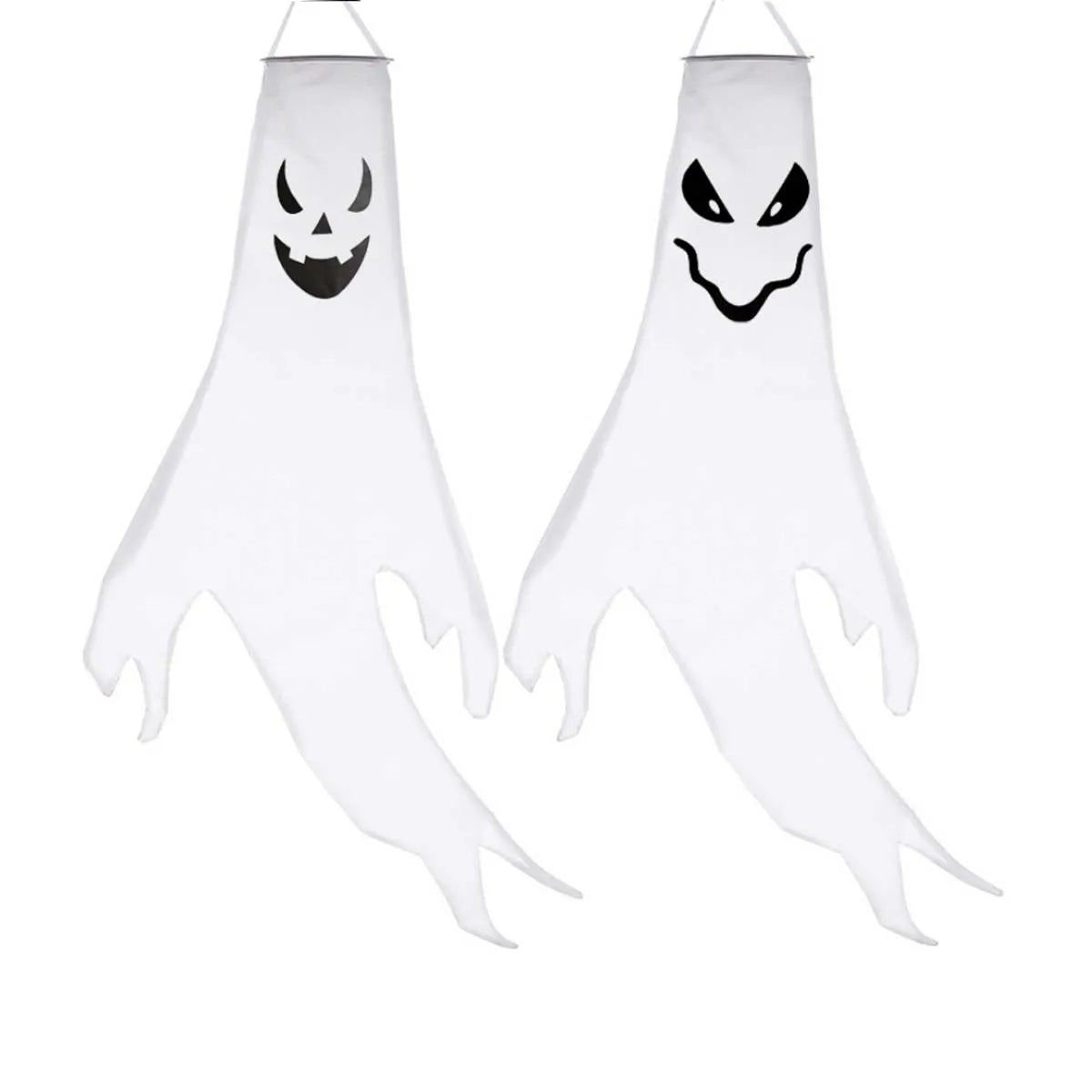 Halloween Ghost Hanging Decorations, Indoor Outdoor Yard Flags Party Supplies, Spooky Home Decoration Accessories