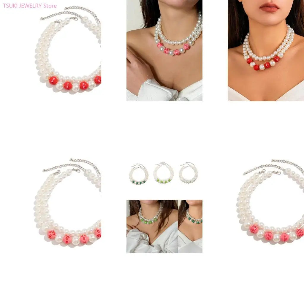 62KE Elegant Wedding Bridal Party Jewelry Adornment Beautiful Beaded Necklace Jewelry