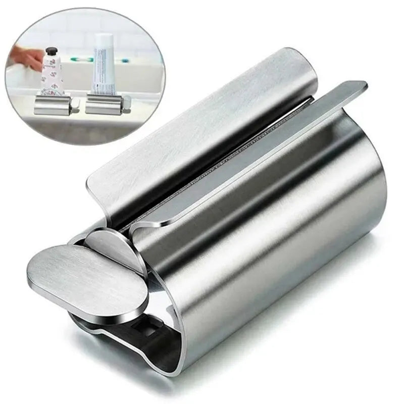 1pc Stainless Steel Wringer Roller Rotate Dispenser for Ointments Cosmetics Bathroom Accessories Toothpaste Squeezer Tube Roller
