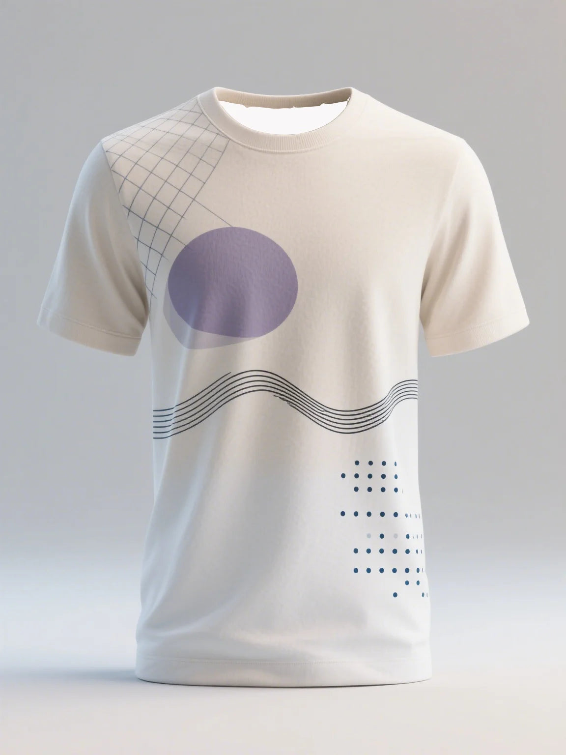 Men's T-Shirt Featuring Minimalist Look and Smooth Gradient Color Perfect for Daily Outfits Casual Meetings and Simple Fashion