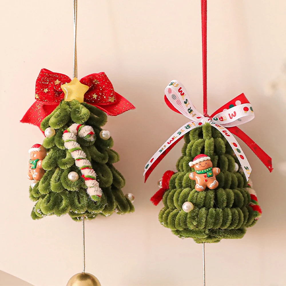 2026 Christmas Decorations Creative Twist Stick Xmas Tree Pendant Crafts Hanging Ornaments Door Hanging Garland Xmas Home Decor