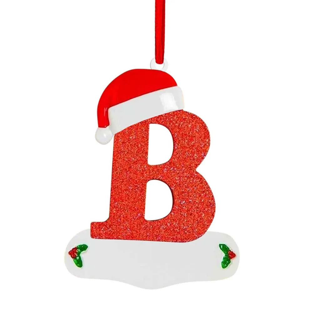 Christmas Decoration Letters,26 Letters Pendant For Christmas Tree Decor,DIY Name Ornament Personalize