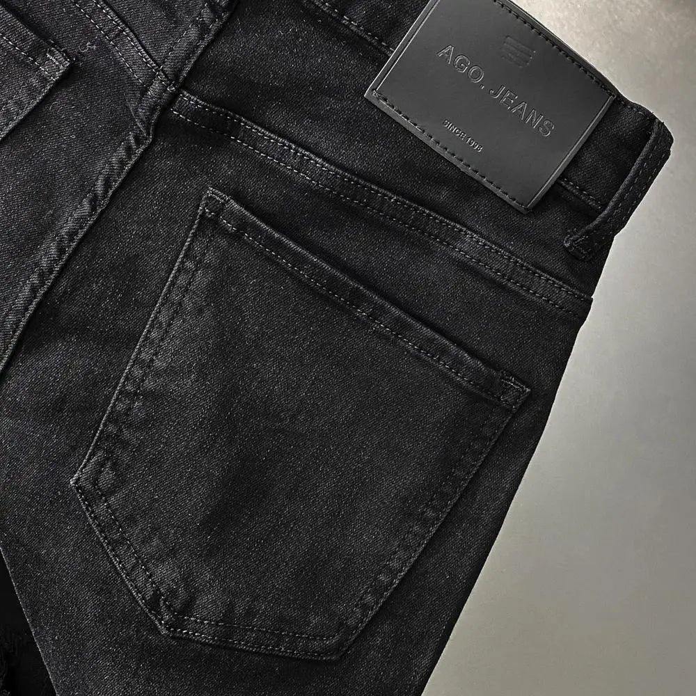 Ripped Jeans Men's Summer Thin Casual Elastic Versatile White Jeans Men's Korean Trendy Pants denim men clothing cargo pants