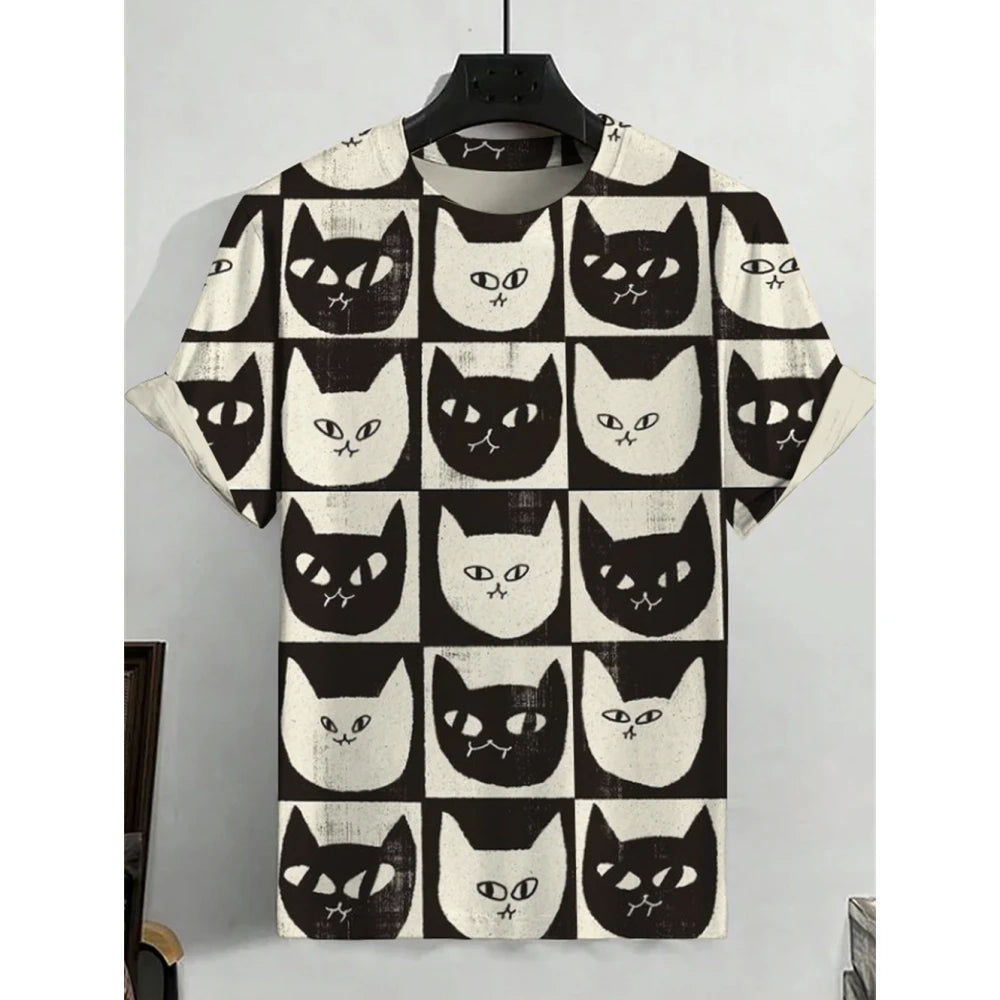 Cartoon Men's T-Shirt Casual Fashion 3d Print Short Sleeved Summer T-Shirt For Men Clothing Street Breathable T Shirt Top Tee