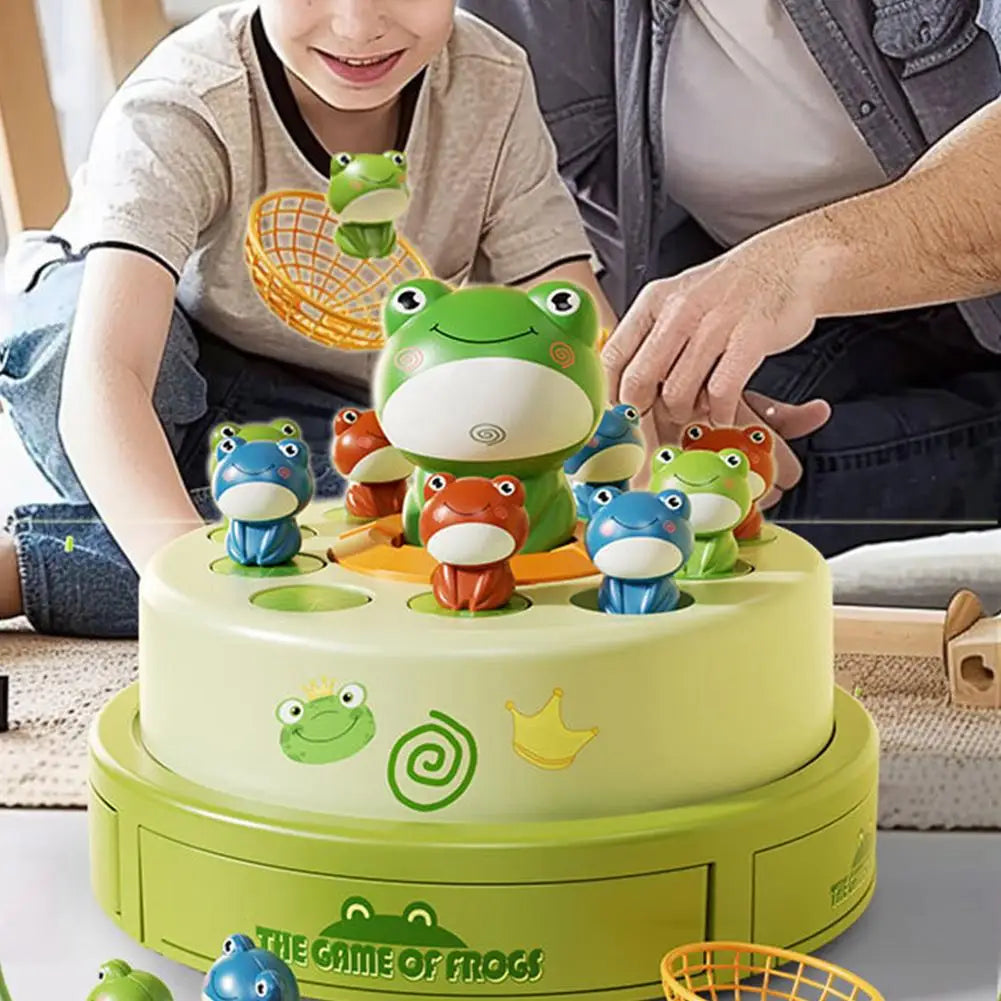 Kid Toy Launch Frog Cartoon Flying Frog Catching Funny Toy Development Sensory Interaction1 2 Players Game Puzzle Toy