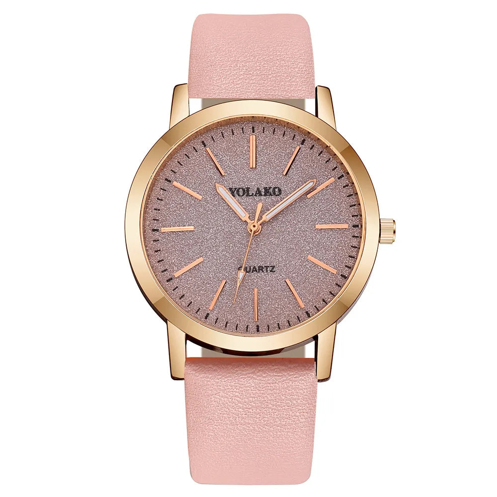 Women'S Fashion Quartz Simple Wristwatch Circular Dial Simple Scale Minimalist Elegant Ladies Watches Ladies Watch Gift