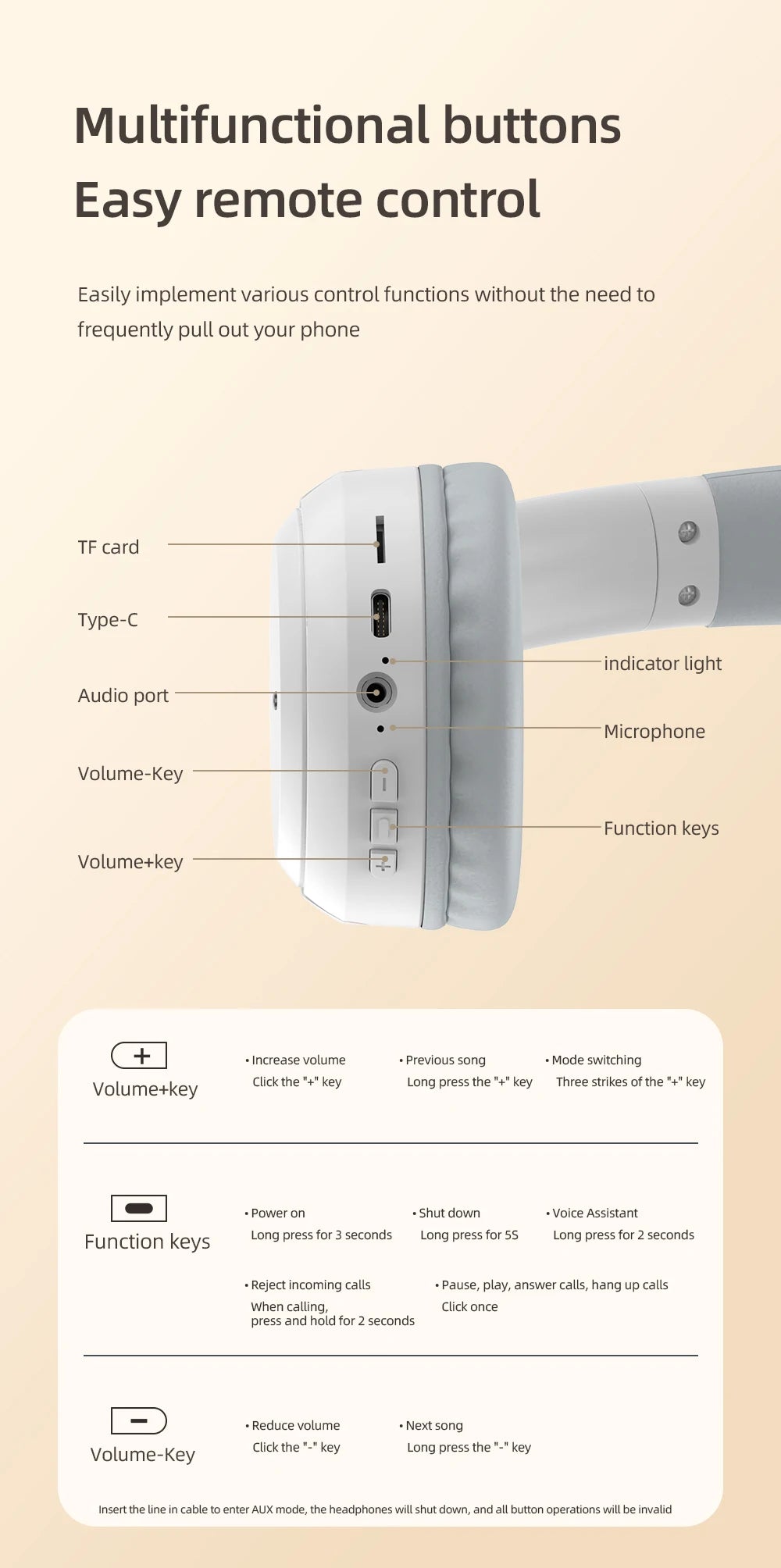 Headset Over-Ear Hood Wireless Bluetooth Earphones 5.3 Gaming Sports Earphone bluetooth Music Headphone High Fidelity Foldable