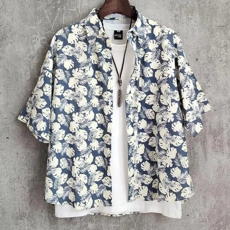 Geometric Shirts And Blouses For Men Funny Hip Hop Printed Graphic Half Sleeve Man Tops With Pocket Colourful S Floral Clothing