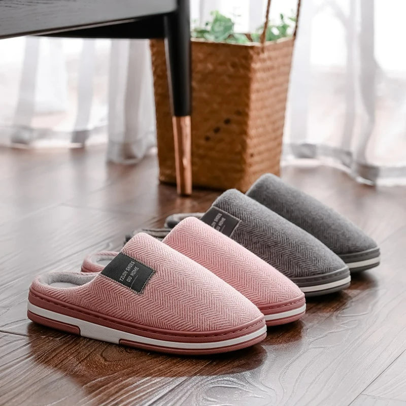 Winter Men's Slippers Warm Cotton Slippers Lightweight Comfortable Casual Shoes Home Indoor Couples Flats Non Slip Soft Slippers