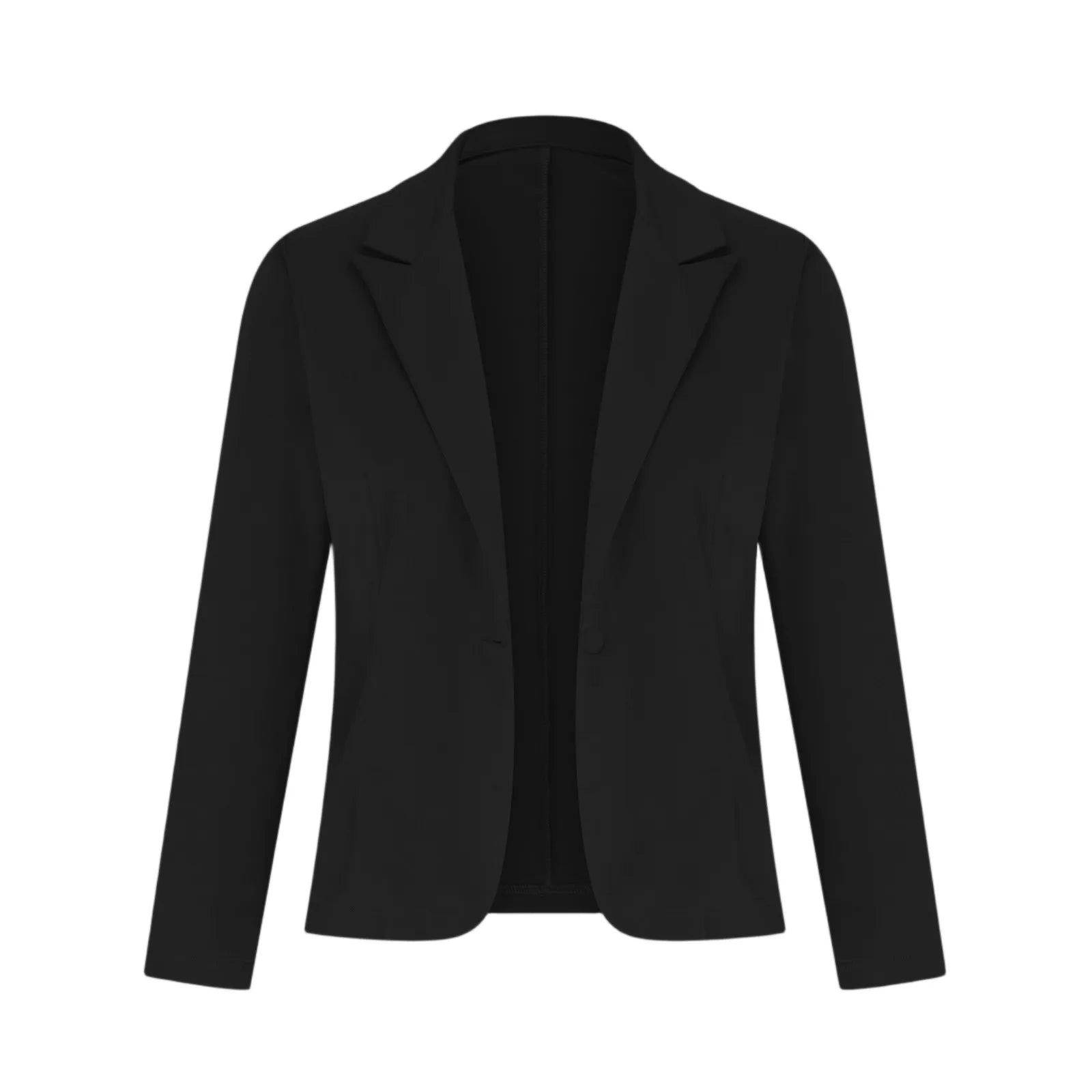 Casual Suit Jacket for Women Fashion Solid Color Long-sleeved Suit Collar Blazer Business Casual Single-button Cardigan Jacket