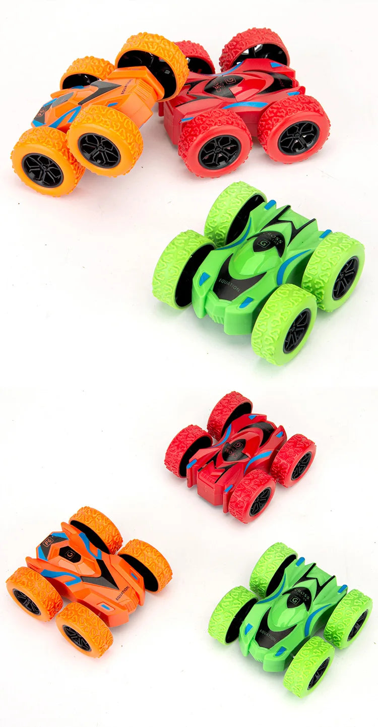 Mini Inertia Car Toys For Children Collision Automatic Turnover Double-Sided Running Car Toy Boys And Girls Fun Interactive Toys