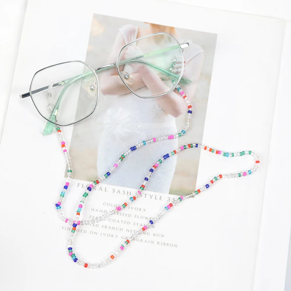 New Fashion Women Reading Glasses Chain Retro Beads Eyeglass Sunglasses Spectacle Cord Neck Strap String Mask Chain Eye Wear