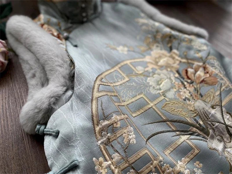 Women's Jackets Women's Vest  National Tide Cheongsam Vest Girl Retro Chinese Style Chinese Cotton Tang Suit Jacket Winter Style