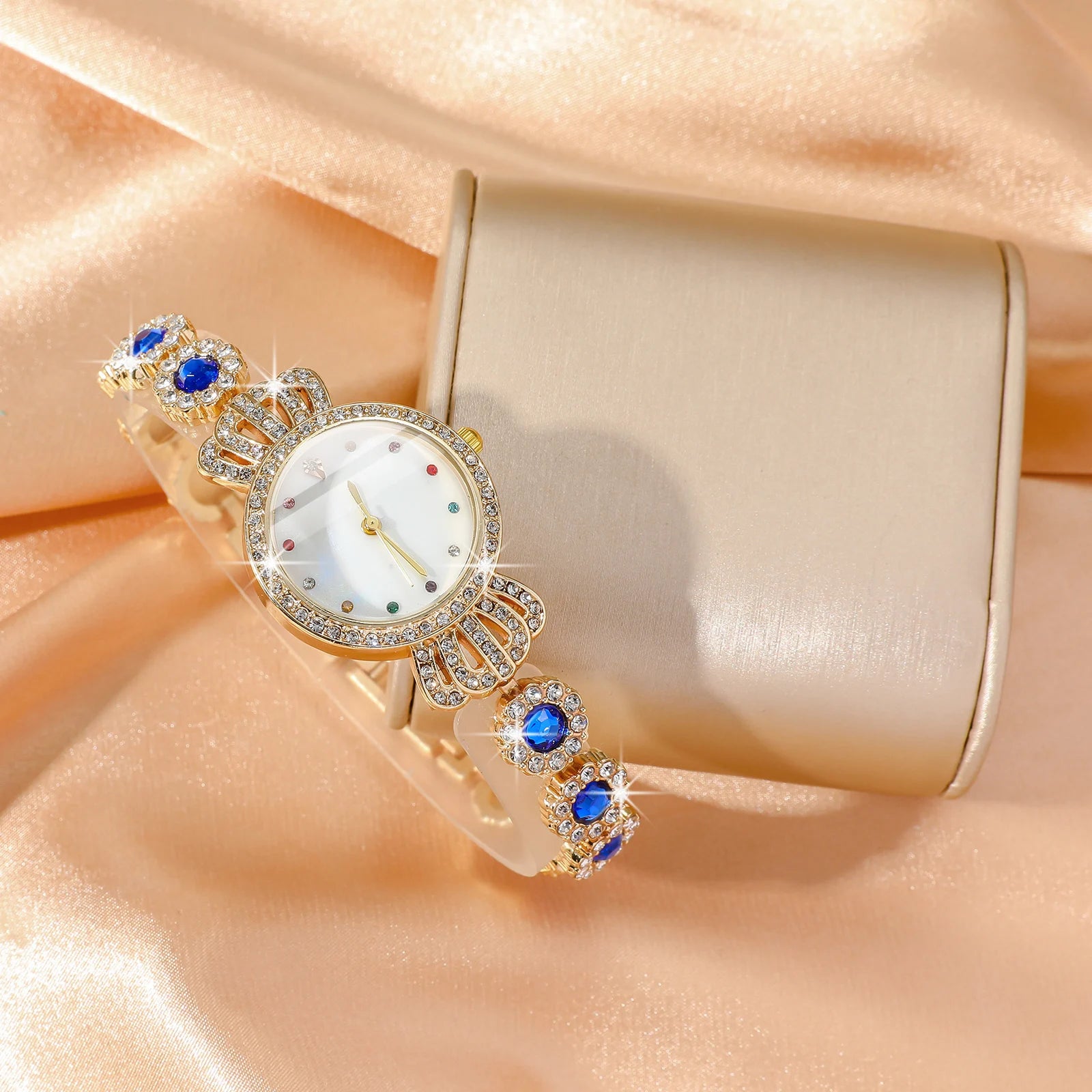 No gift box, small and fashionable design, versatile temperament, diamond jewelry set for women, 5 pieces.