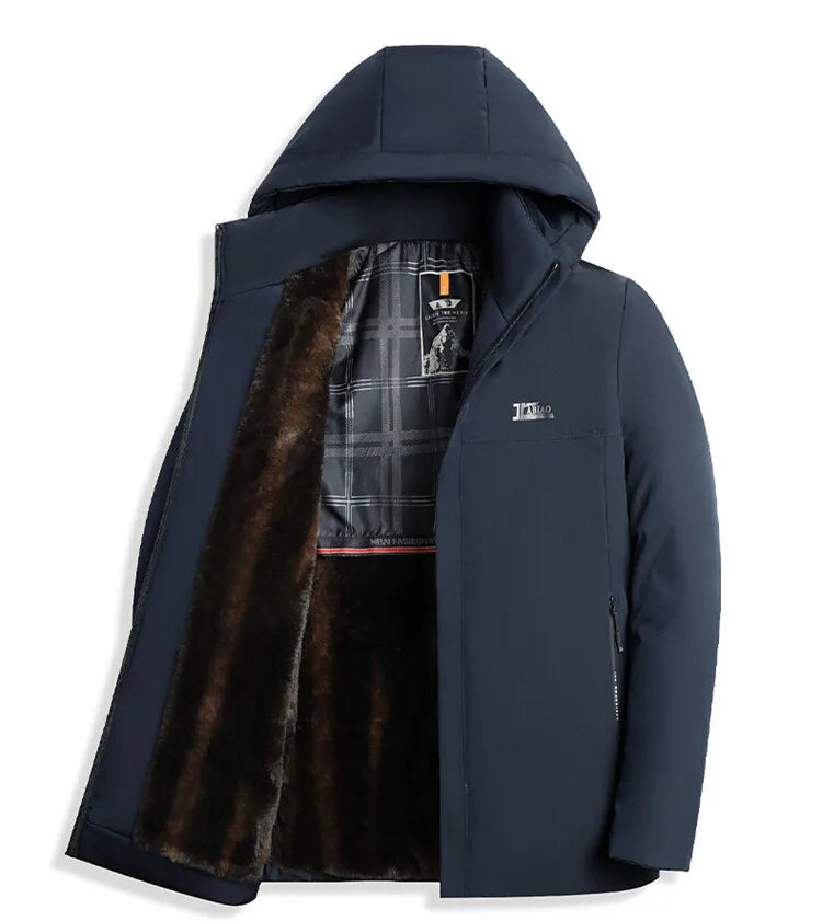 Men's Fashion Windbreaker Parka Coat Man Clothing Streetwear Windproof Casual Autumn Winter Warm Hombre Male Jacket for Outdoors