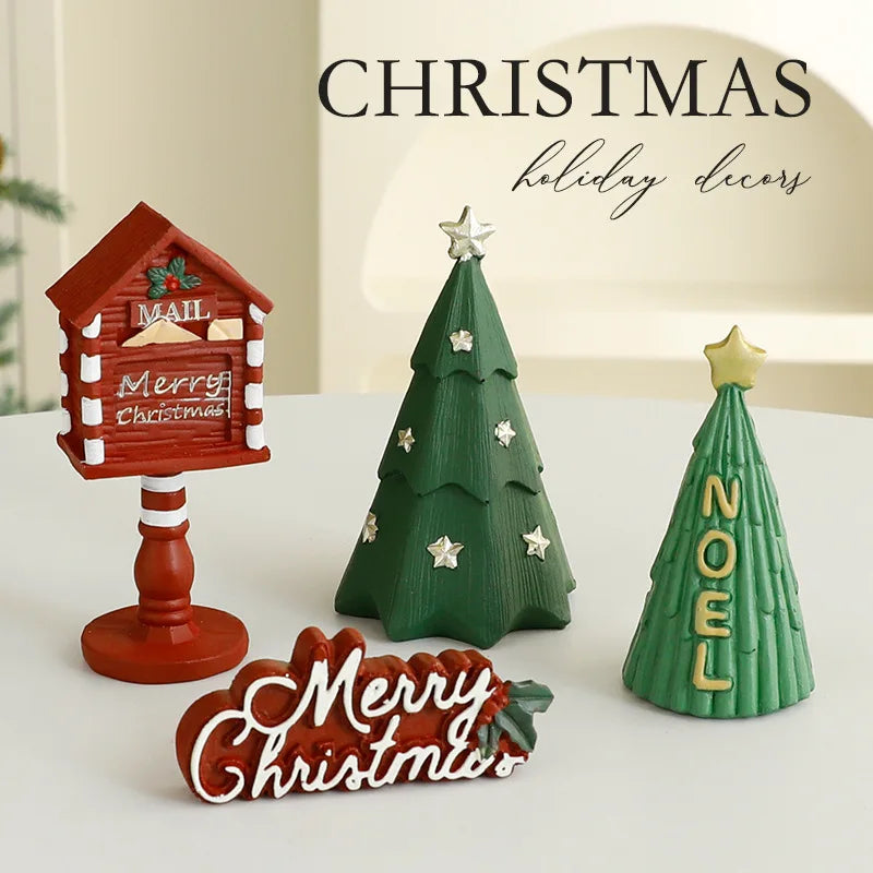 Christmas Decoration Creative Resin Crafts Ornaments Christmas Table Decoration Family Christmas Atmosphere Decoration Gifts