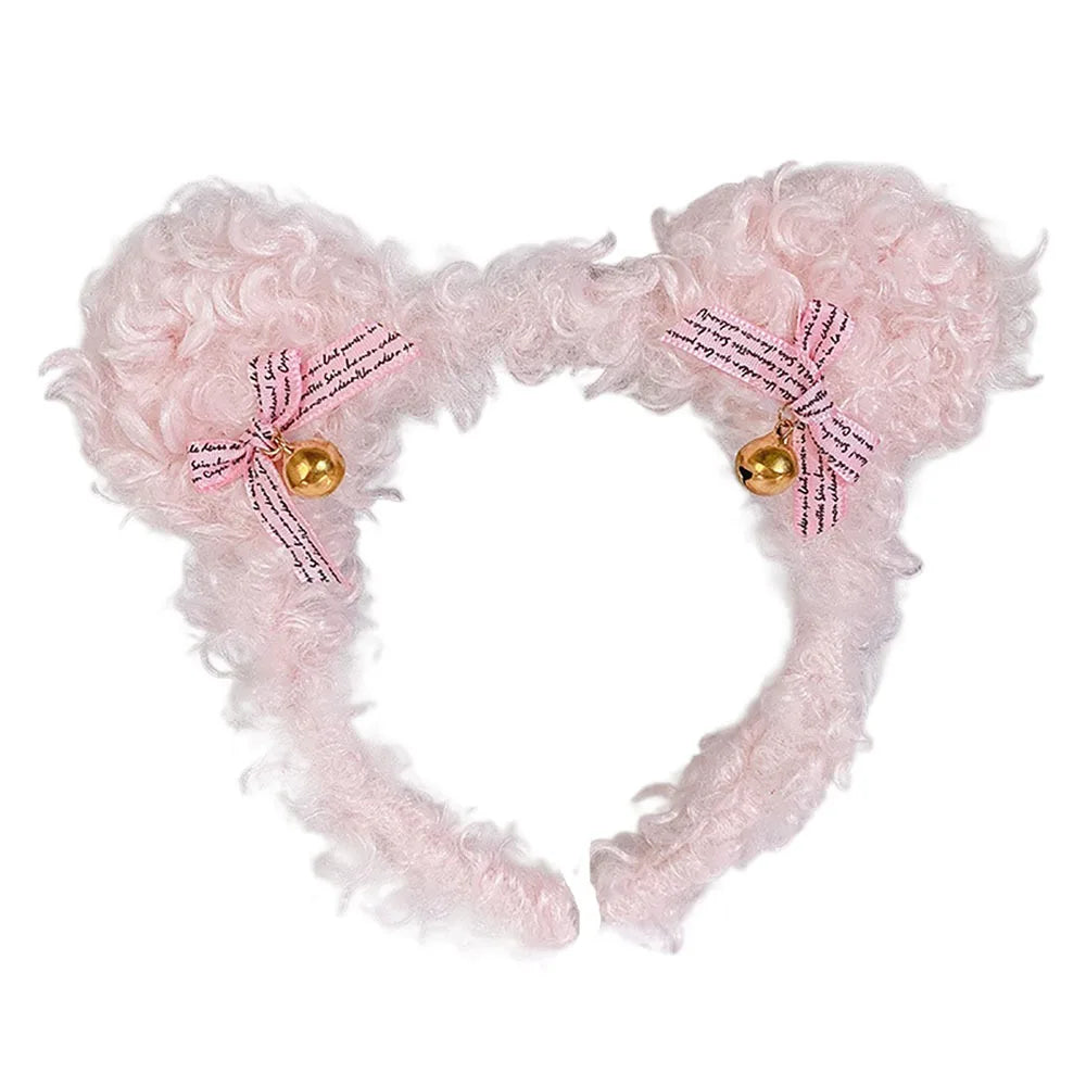 Women Lady Girl Party Stage Headgear Plush Bear Headband Hair Accessories Headdress Hair Hoop Hair Clip Cute Hairband