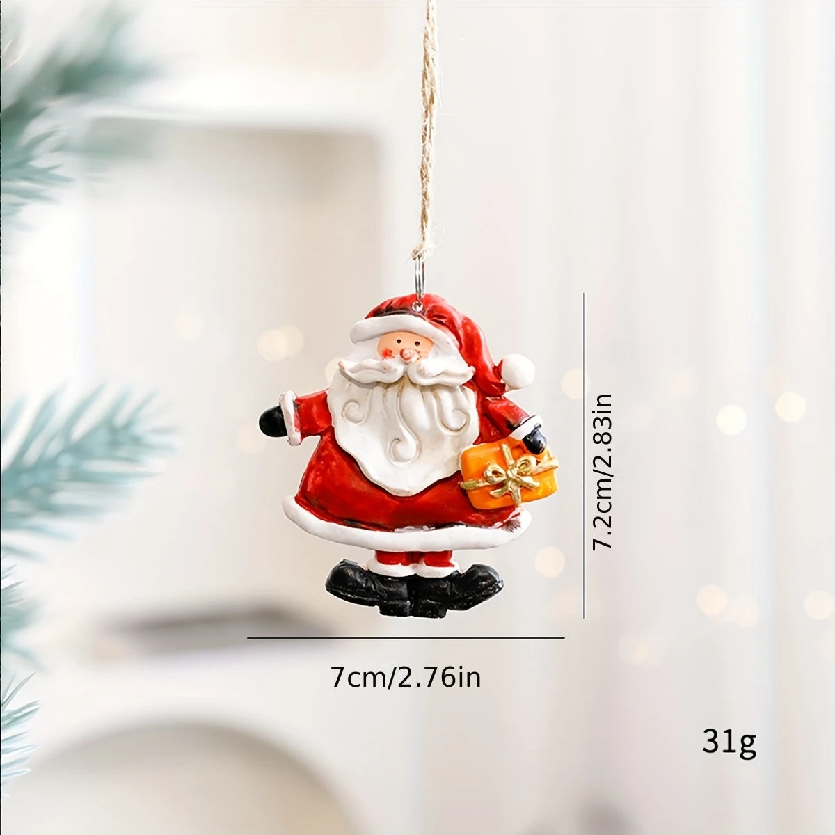 Resin Christmas DecorationsSanta Claus Snowman Ornaments Add Festive Atmosphere