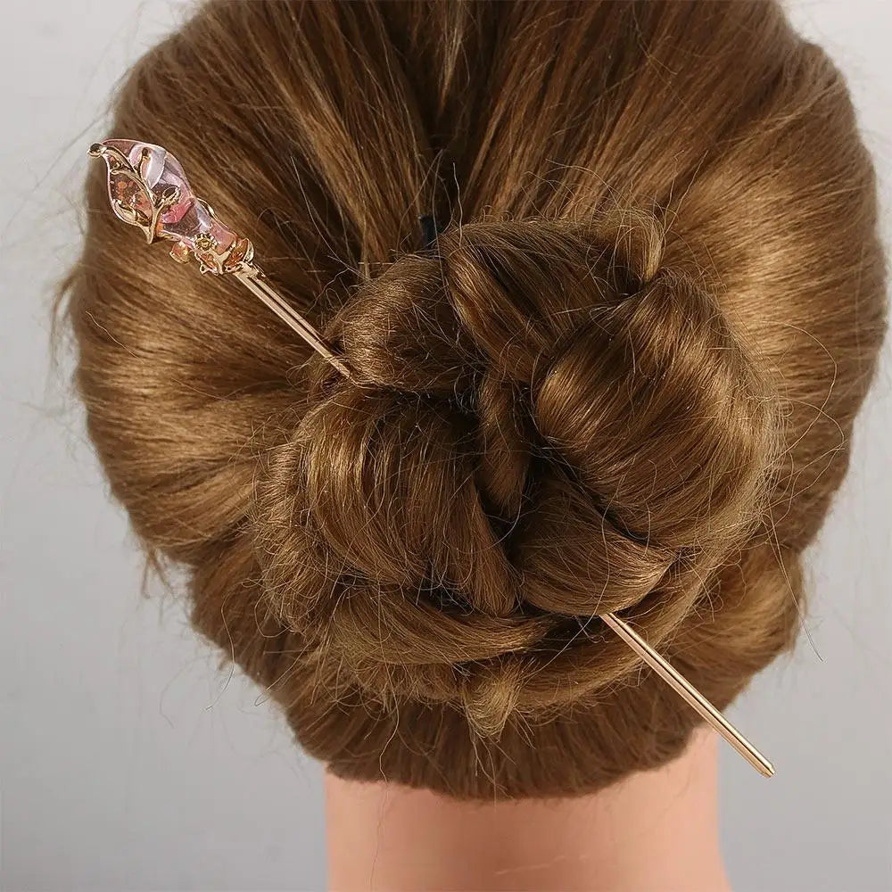 Female Women Hanfu Accessories Rhinestone Chinese Style Metal Hair Accessories Hair Chopsticks Hair Stick Metal Hairpin