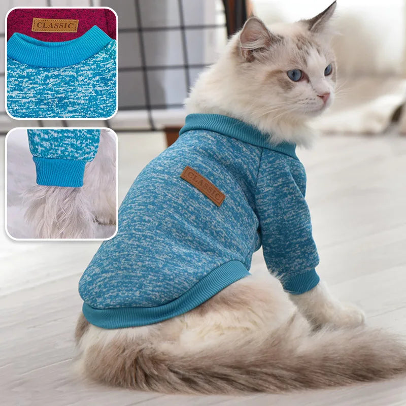 Pet Accessories Winter Dog Clothes for Small Dogs Warm Dogs Coat Pullover Clothing SweatshirtsCasual Dog Cat Clothing Pet Access