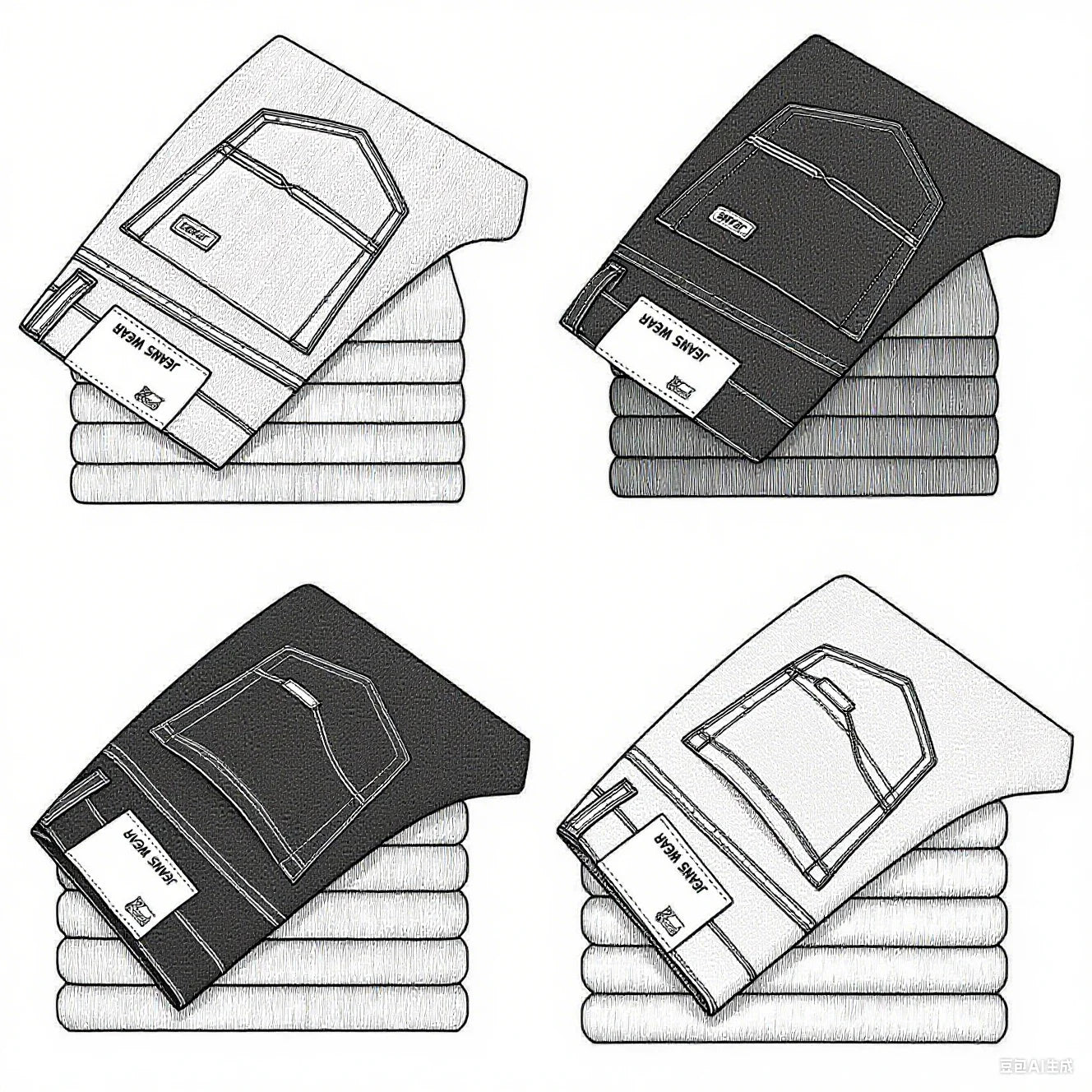 2025 men's fashion business jeans classic style casual elastic slim fit jeans men's denim pants black blue