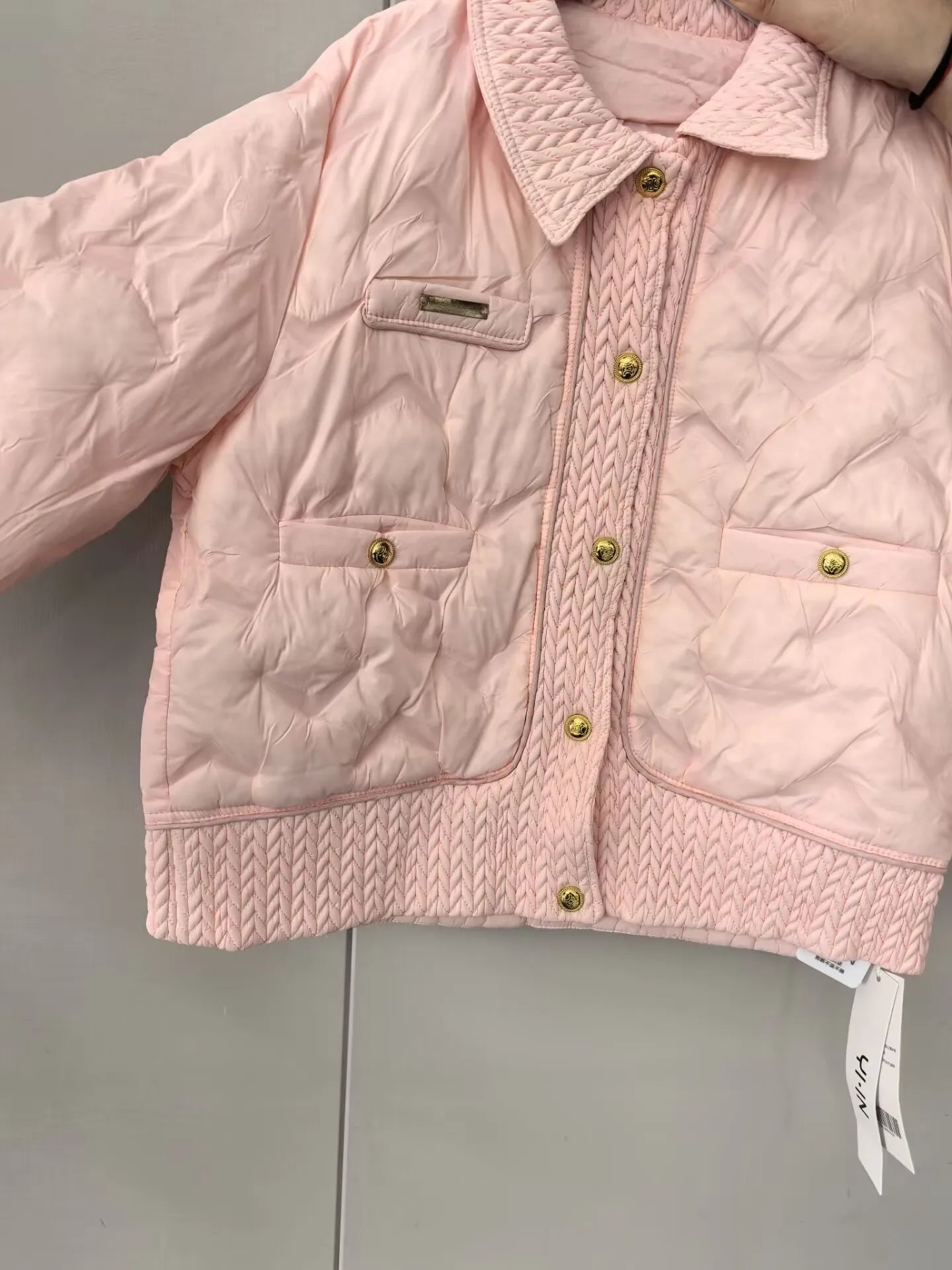 Women Cotton Padded Coats Autumn Winter Lightweight Fashion Turn-down Collar Quilted Jacket Outerwear Female Warm Overcoats