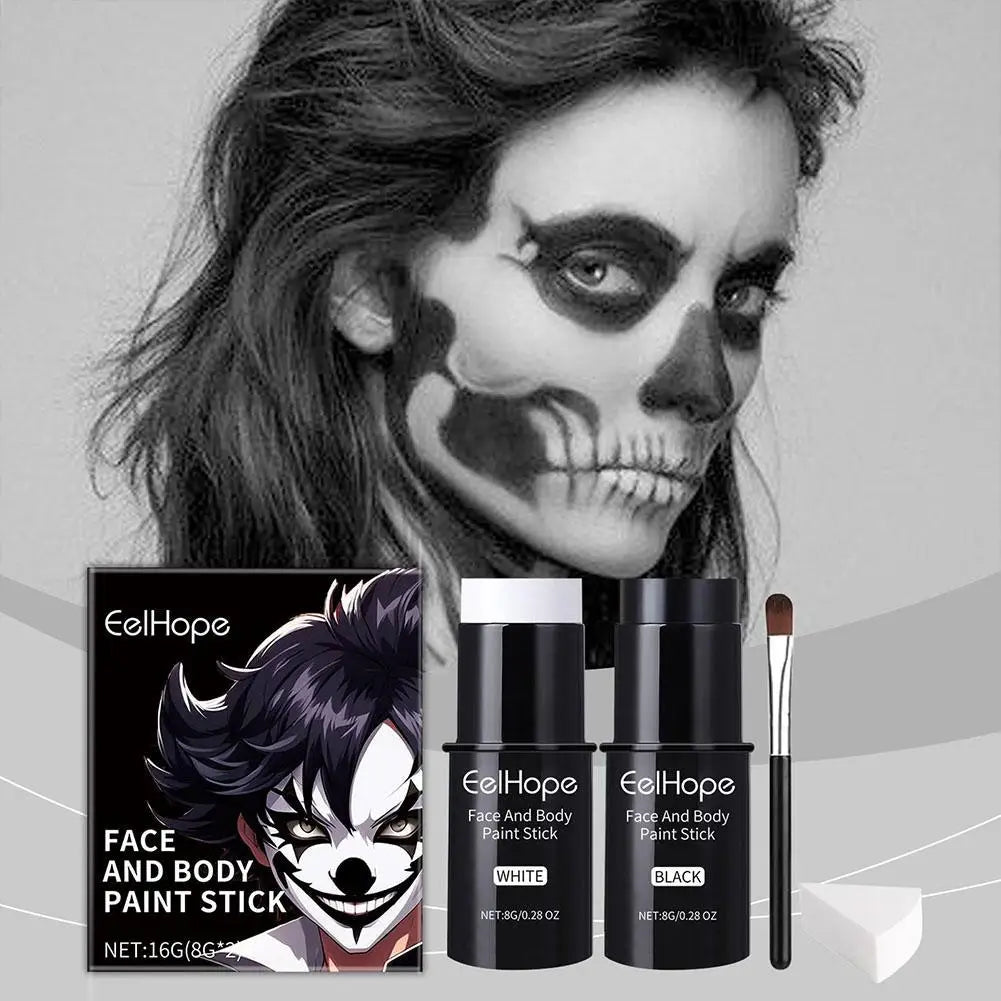 Halloween Party Quick-Dry Face Paint - Face Paint Foundation for Makeup, Clown Looks & Colorful Body Art