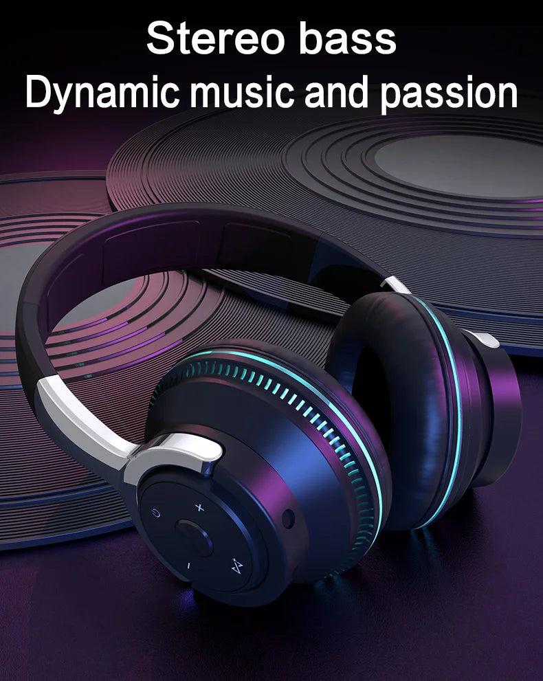 Bluetooth Headphone Wireless Earphone H2 Max Headsets Foldable Shock Bass Stereo Earbuds Support TF FM For Xiaomi iPhone Airpids