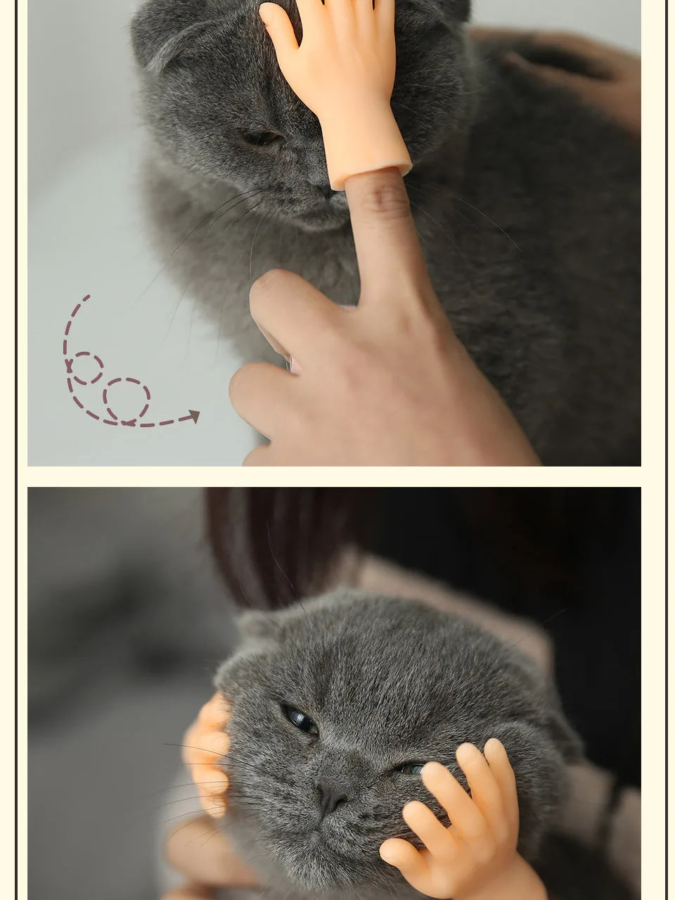 Adult Kid Novelty Toys Funny Mini Hands Creative Finger Fidget Toys Soft Small Hand Tease the Cat Pet Toy Halloween Gift