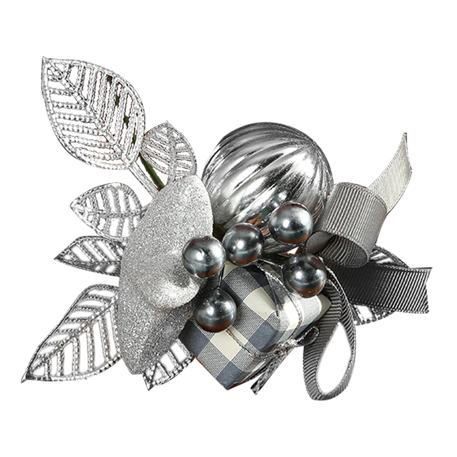 Christmas Decor Picks Artificial Foam Pine Branch Berry Cuttings Ornament Xmas Festive Party DIY Supplies