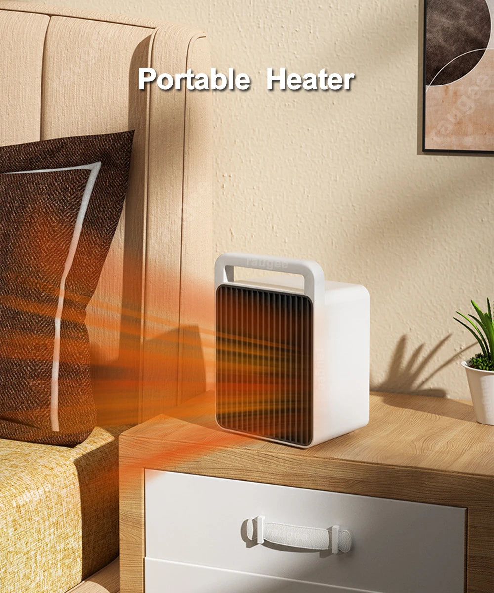 Mini Electric Heater For Room Household 600W Fast Heating Portable Desk Fan Warmer PTC-Ceramic Warm Air Bedroom Warming Machine