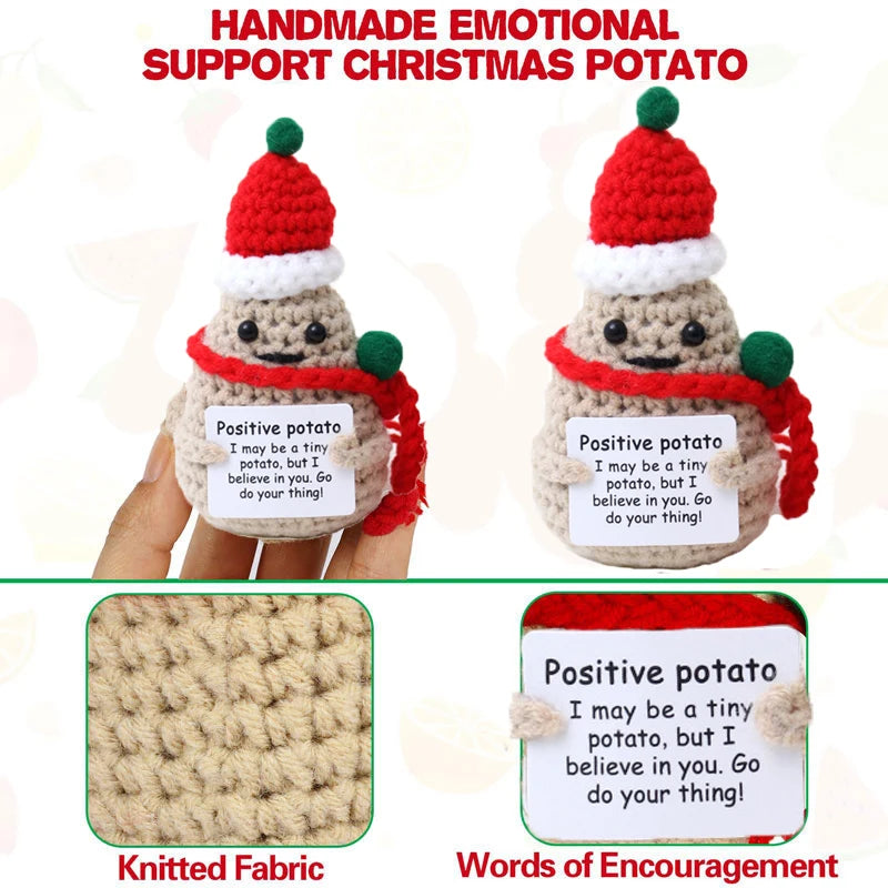 Christmas Ornaments Crochet Home Room Decoration Handmade Emotional Support Knitted Potato Home Decor Christmas Party Gift