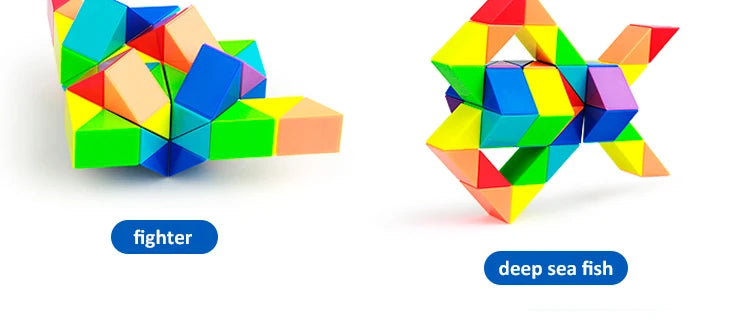 3D Puzzle Fidget Toys Transformable Cube Kid Education Toys Cubo Magico 24-72 Segments Magic Rule Snake Speed Cubes Toys for Kid