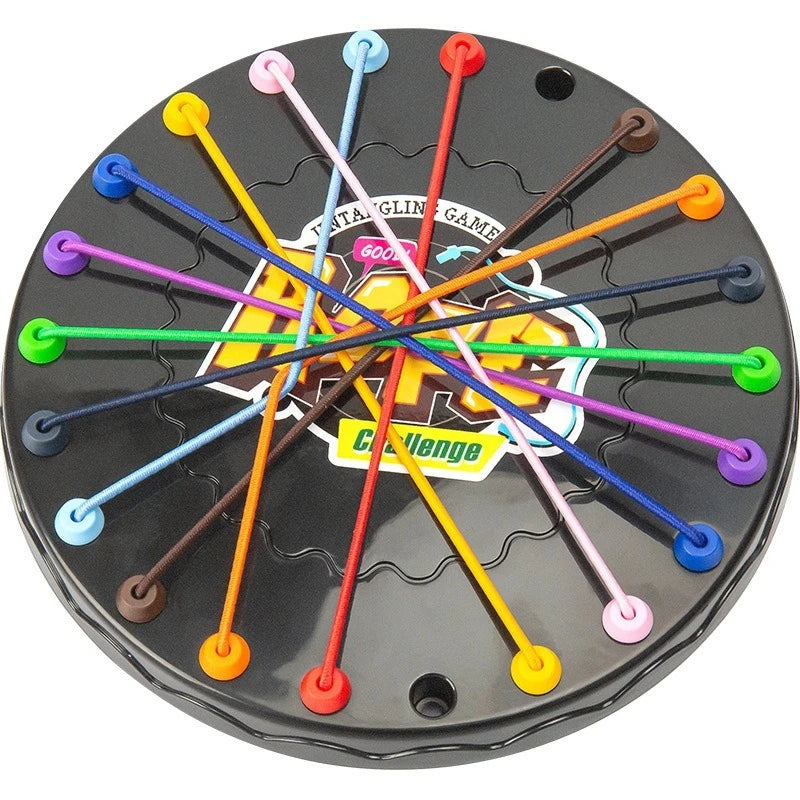 Kid Rope Knots Puzzle Board Game Color Line Twisted Connected Ropes  Table Game Parent Child Interactive Toy Birthday Present