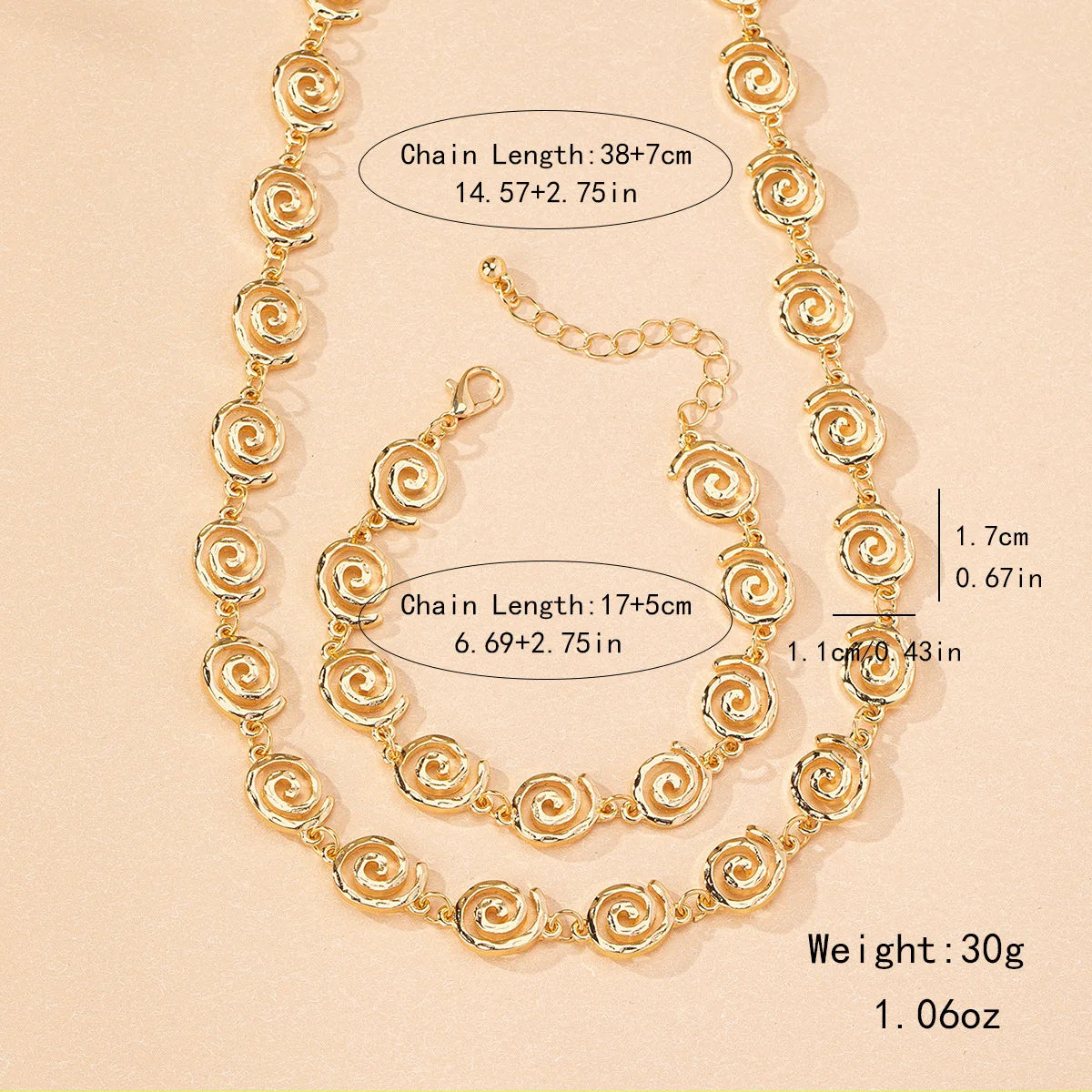 Jewelry Set For Women Fashion Symbol Geometric Necklace Bracelet Elegant Temperament Holiday Party Gift AS016